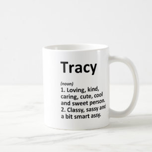 Caneca De Café Definição de Tracy Nome Personalizado Piada de Ani
