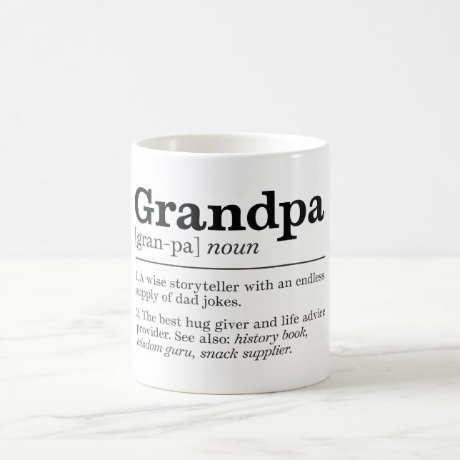 Caneca De Café Definição de vovô engraçada (Centro)