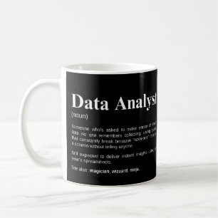 Caneca De Café Definição Divertida de Analista de Dados e Dados