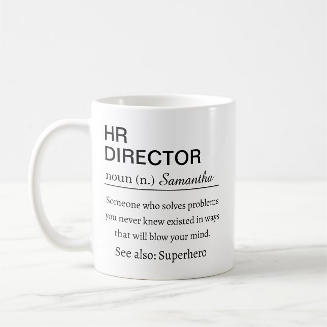 Caneca De Café Definição Divertida de Diretor de RH (Esquerda)