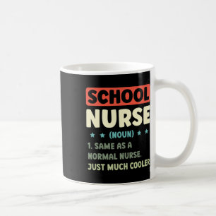 Caneca De Café Definição Divertida de Enfermeira Escolar Byck na 