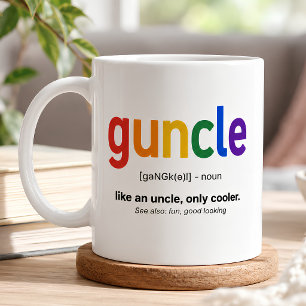 Caneca De Café Definição Divertida de Guncle