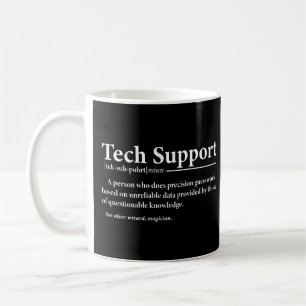 Caneca De Café Definição Divertida de Suporte Técnico