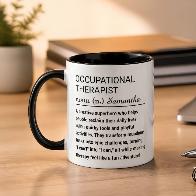 Caneca De Café Definição Divertida de Terapeuta Ocupacional (Criador carregado)