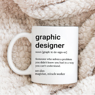 Caneca De Café Definição do Designer Gráfico, tipografia, trabalh