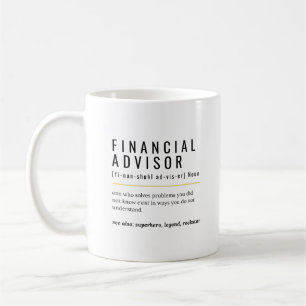 Caneca De Café Definição do Financial Advisor