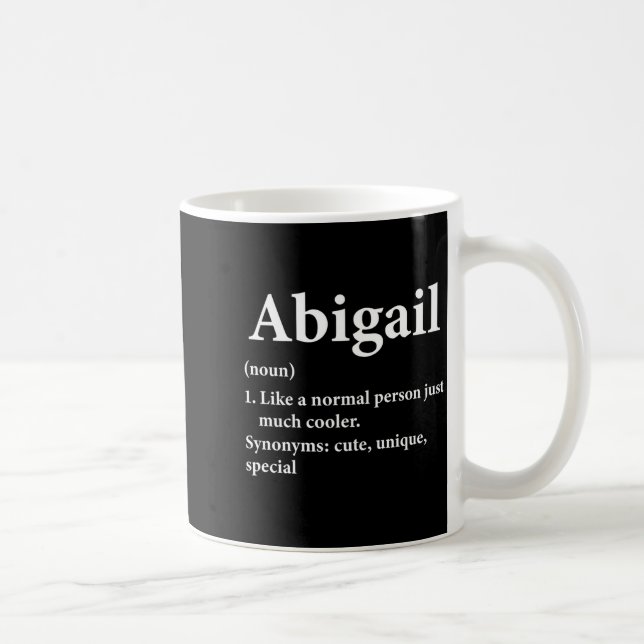 Caneca De Café Definição do Nome Abigail Divertida D  (Direita)