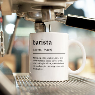 Caneca De Café Definição engraçada de barista descrição do trabal