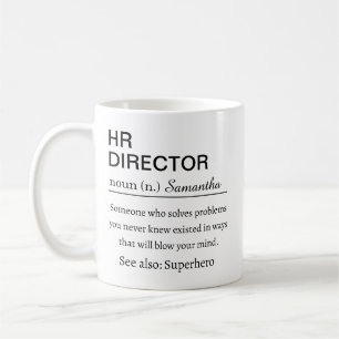 Caneca De Café Definição Engraçada de Diretor de RH