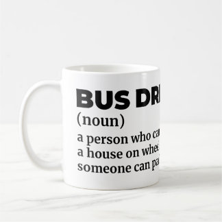 Caneca De Café Definição Engraçada de Driver de Ônibus Escolar