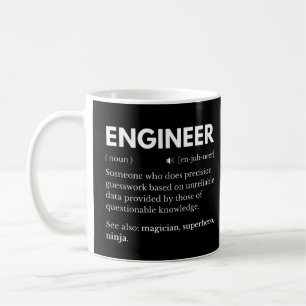 Caneca De Café Definição Engraçada de Engenheiros