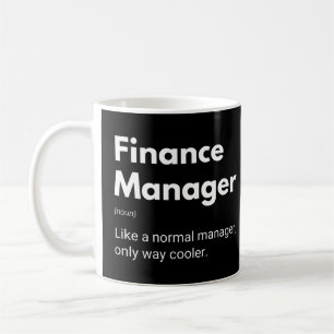 Caneca De Café Definição Engraçada de Gerente de Finanças