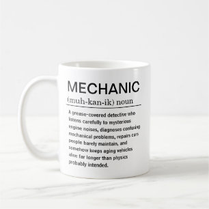 Caneca De Café Definição Engraçada de Mecânico