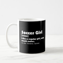 Caneca De Café Definição Engraçada De Menina De Futebol