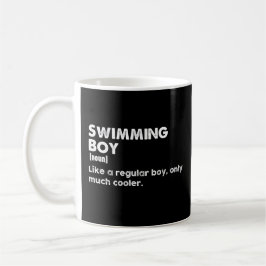 Caneca De Café Definição Engraçada de Menino Nadador