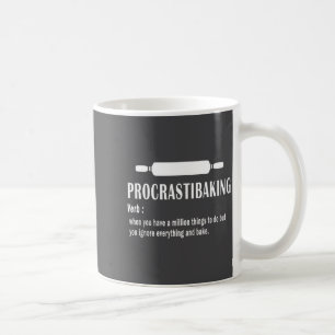Caneca De Café Definição Engraçada de Procrastibaking - Amantes e