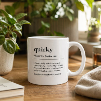 Caneca De Café Definição Excêntrica Divertida Humor Moderno Prese