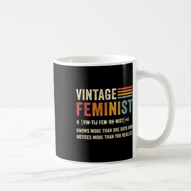 Caneca De Café Definição Feminista Sabe Mais Do Que Diz Retrospec (Direita)