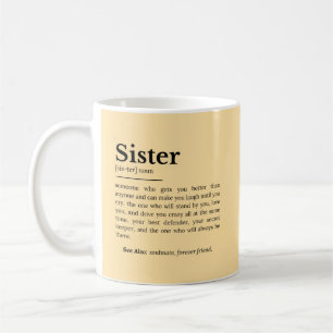 Caneca De Café Definição Irmã: Melhor Amigo, Confidante