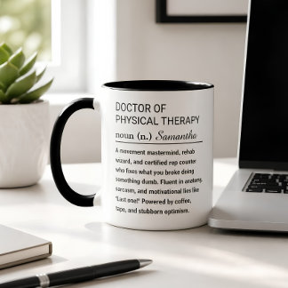 Caneca De Café Definição Personalizada de Doutor em Terapia Físic