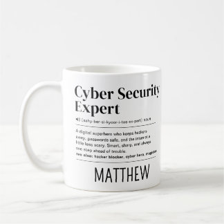 Caneca De Café Definição Personalizada de Especialista em Seguran