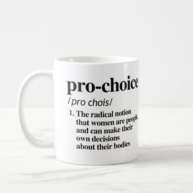 Caneca De Café Definição Pro-Choice (Esquerda)