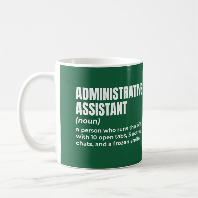 Caneca De Café Definição Relacionável do Assistente Administrativ (Esquerda)