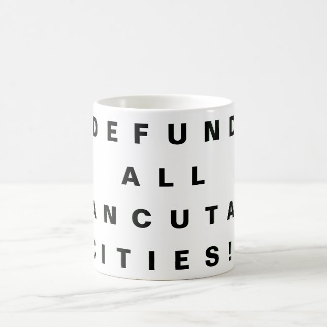 CANECA DE CAFÉ DEFLI TODAS AS "CIDADES SANCUTÁRIAS!" (Centro)
