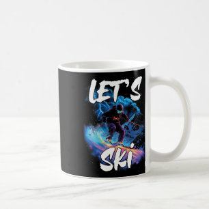 Caneca De Café Deixa-se esquiar Descida esqui engrenagem de inver