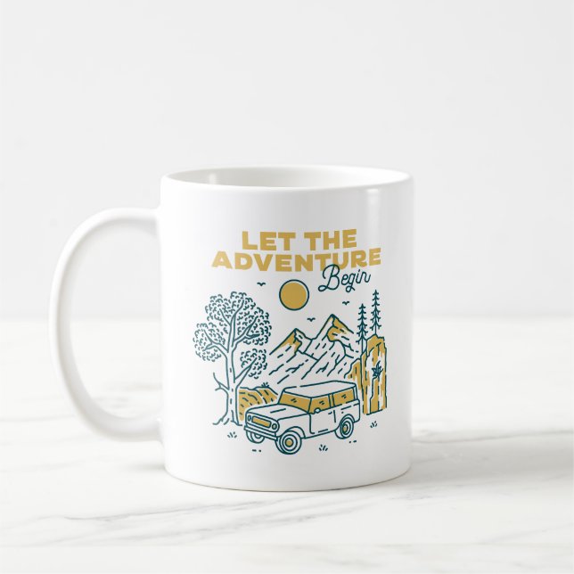 Caneca De Café Deixe a aventura começar (Esquerda)