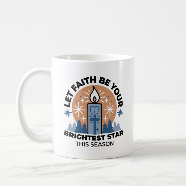 Caneca De Café Deixe a fé brilhar: tema do inverno (Esquerda)