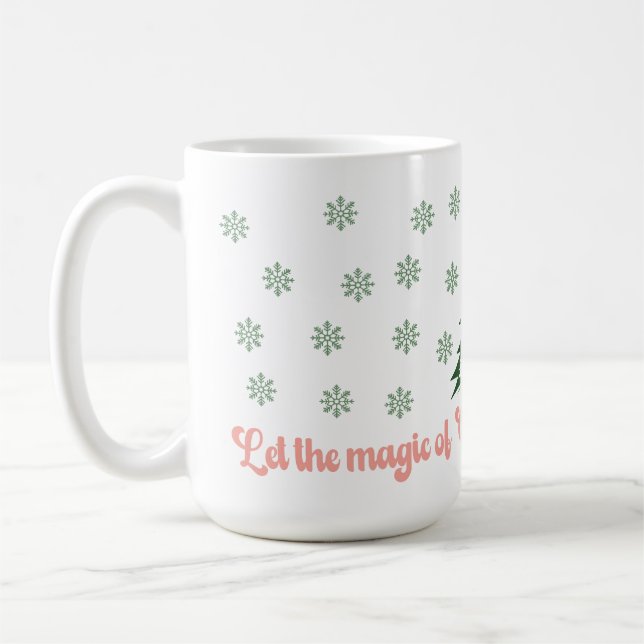 Caneca De Café Deixe a magia do Natal encher seu coração (Esquerda)