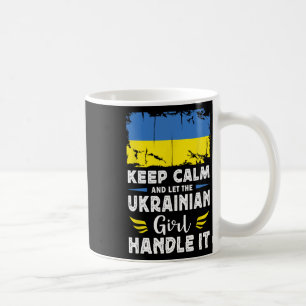 Caneca De Café Deixe a Menina Ucraniana Lidar com Isso Bandeira d