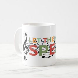Caneca De Café Deixe A Música Falar, Notas Musicais