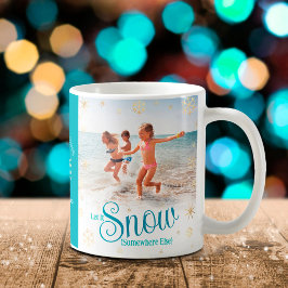 Caneca De Café Deixe-A Neve Em Outro Lugar Engraçado Nome Da Foto