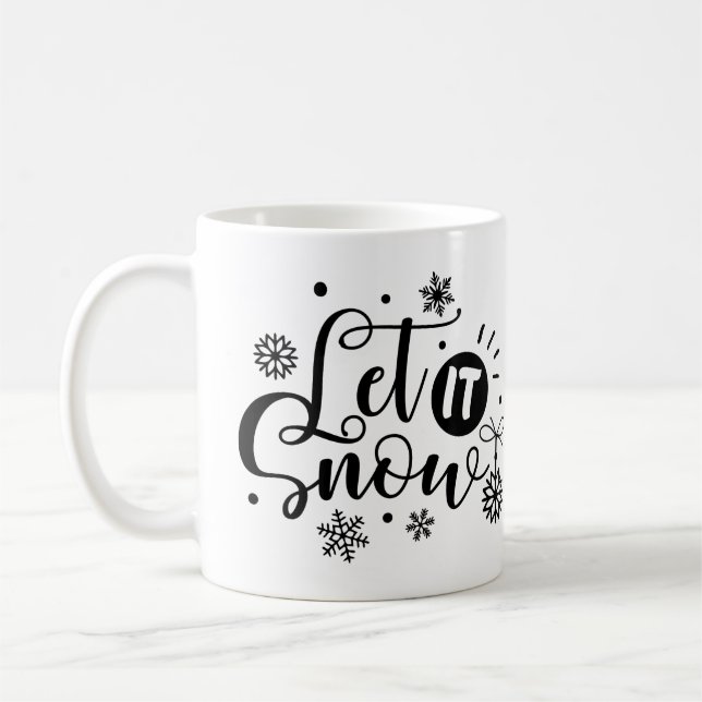 Caneca De Café Deixe-A Neve, Floco de Neve (Esquerda)