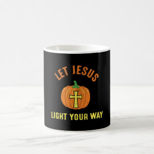 Caneca De Café Deixe Jesus Iluminar Seu Caminho de Ação de Graças