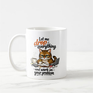 Caneca De Café Deixe-me Deixar Tudo de Lado Gato