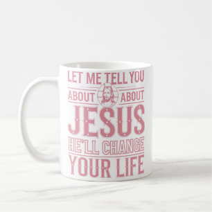 Caneca De Café Deixe-me Falar Sobre Jesus Mulheres Homens Cr Cruz