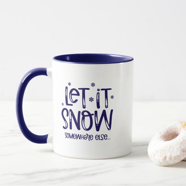 Caneca de Café Deixe Nevar (Com Donut)