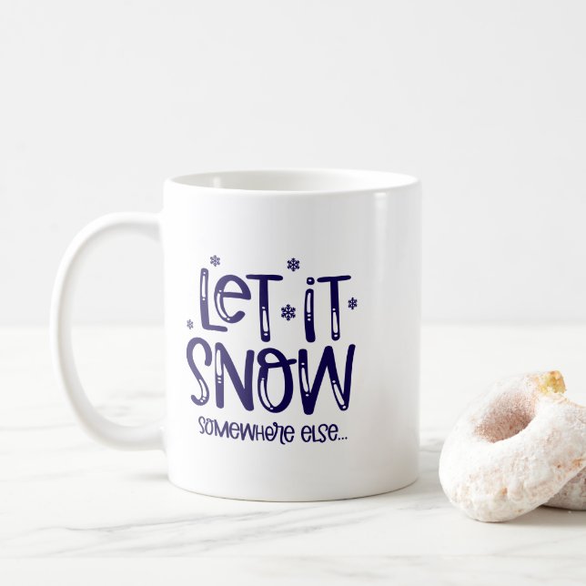 Caneca de Café Deixe Nevar (Com Donut)