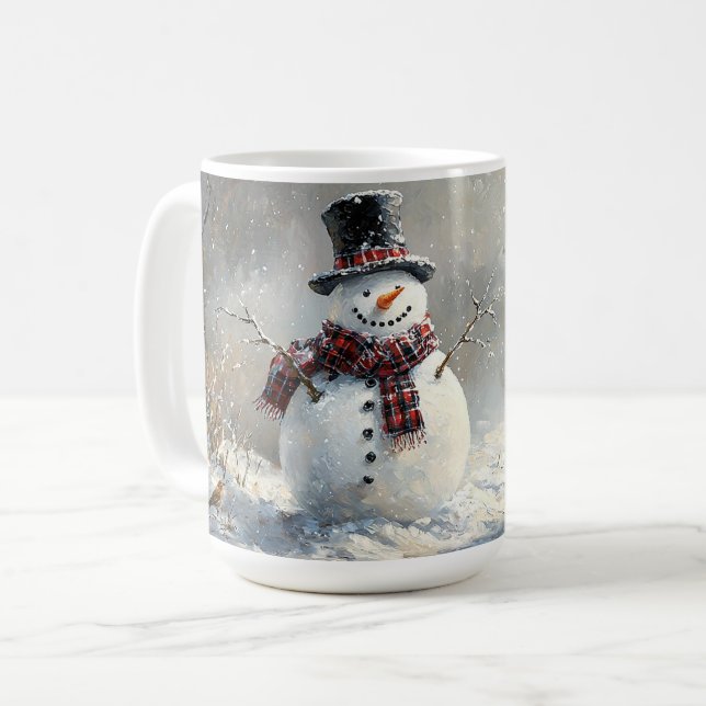 Caneca De Café Deixe Nevar Boneco de Neve (Frente Esquerda)