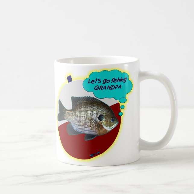 Caneca De Café Deixe-nos ir pescar o vovô (Direita)