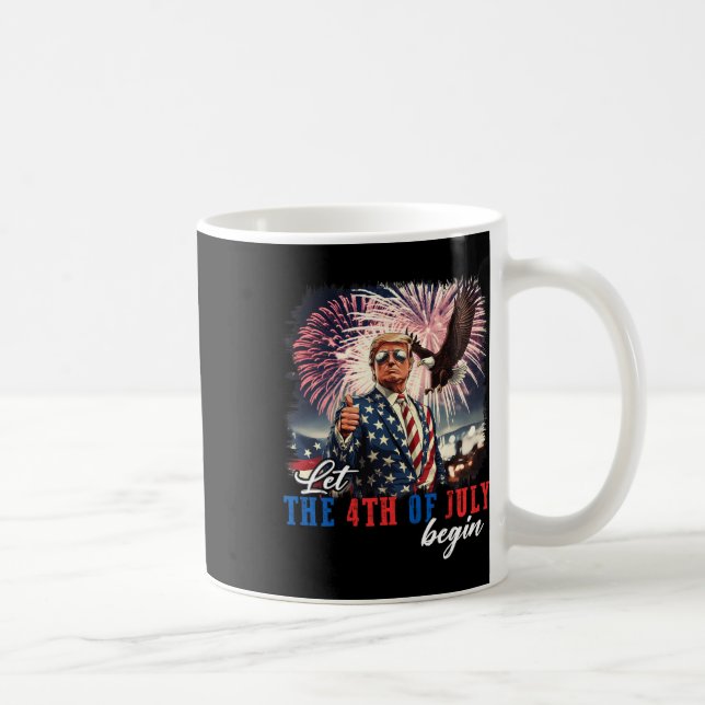 Caneca De Café Deixe o 4 de Julho Começar Dia da Independência Tr (Direita)