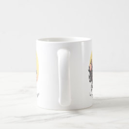 Caneca De Café Deixe o guia da lua, lobo na lua e letras góticas