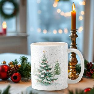 Caneca De Café Deixe-o nevar a cena do inverno Feliz Natal