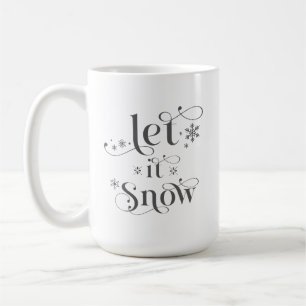 Caneca De Café Deixe-o nevar café retrô tipografia