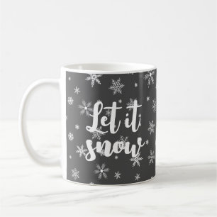 Caneca De Café deixe-o nevar cristais de gelo