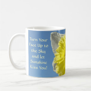 Caneca De Café Deixe o Sol Beijar Você! Copos Amarelos de Narciso
