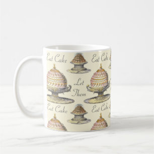 Caneca De Café Deixe-os comer pastelarias do vintage do bolo -